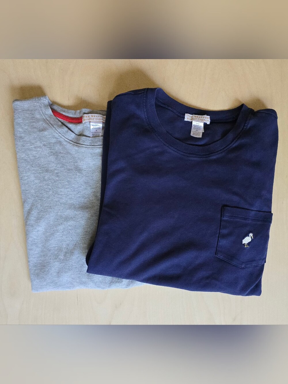 The Beaufort Bonnet Company Men's Carter Crew Neck Long Sleeve Tees (TWO SHIRTS)